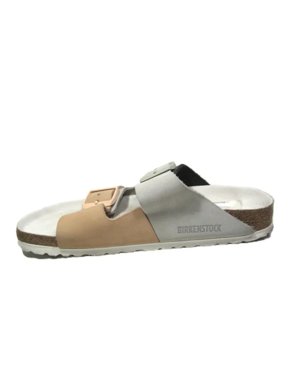 Birkenstock Arizona Split EUC Womens 6 37 Gray Beige Black Mineral Light Rose